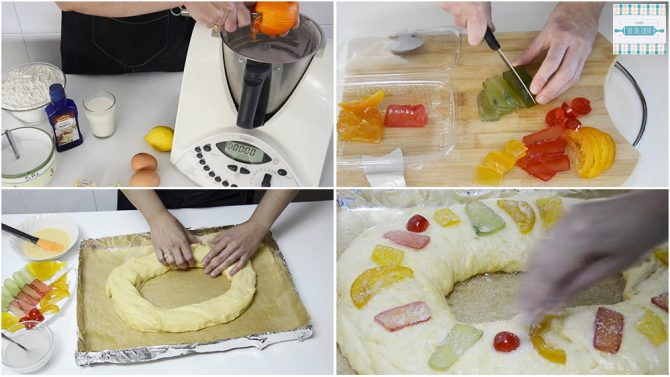 Receta de Roscón de Reyes con Thermomix paso a paso 1