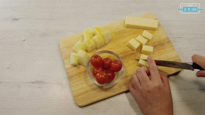 Canapes de Melon con Jamon 7